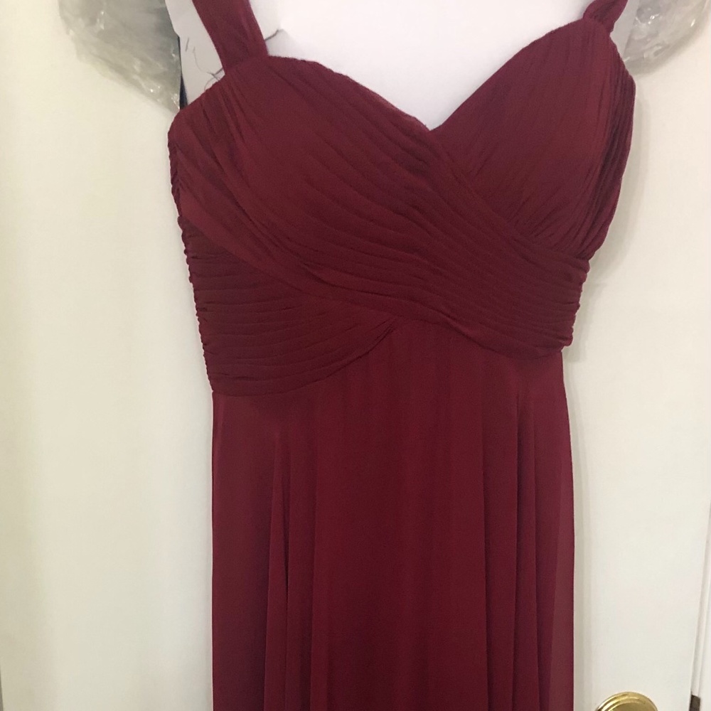 Dessy Collection  Off-The-Shoulder Chiffon Gown